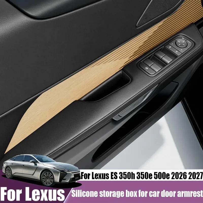 For Lexus ES 350h 350e 500e 2026 2027 Door Armrest Silicone Storage Box Pad Car Interior Organizer Accessories
