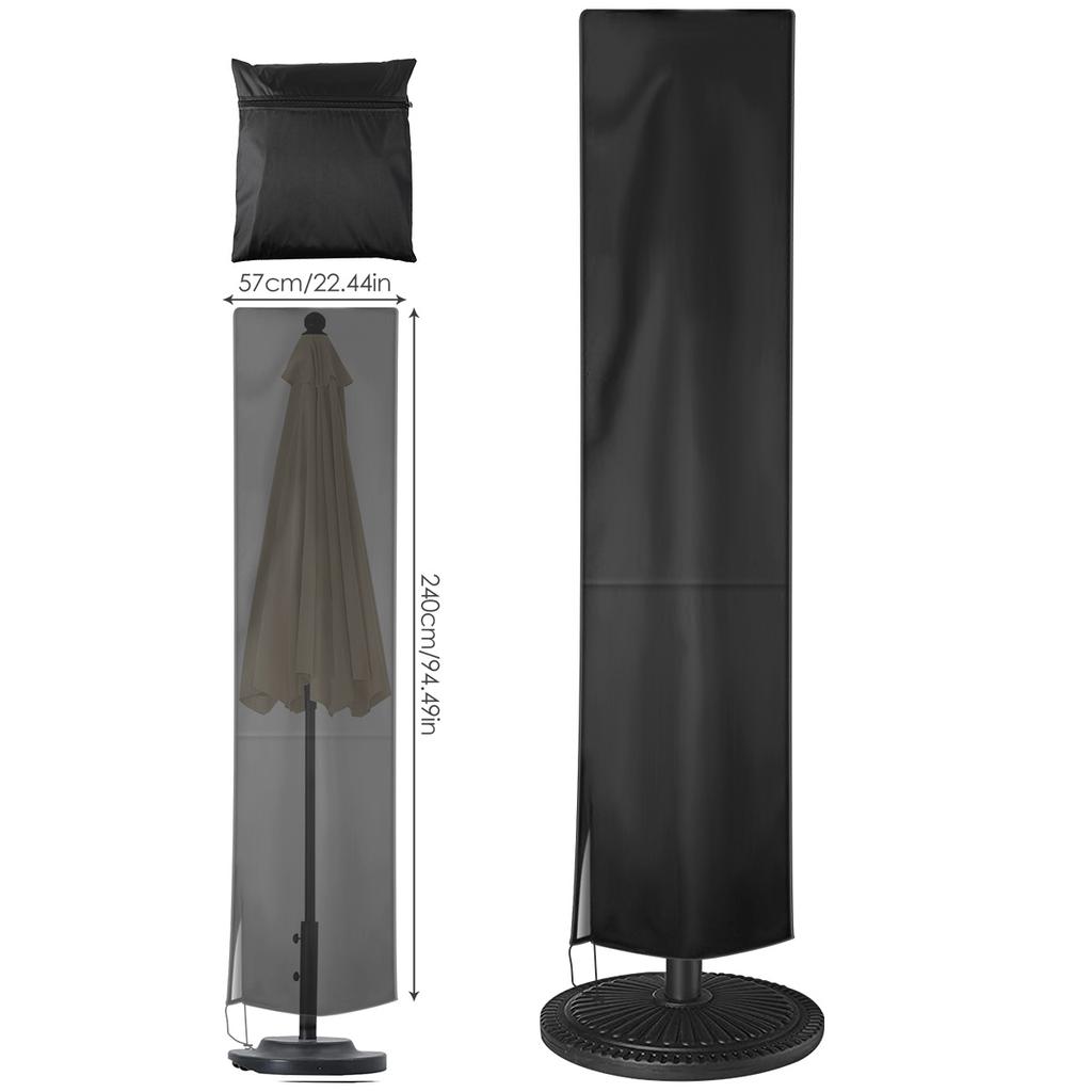 Водонепроницаемый чехол для зонта из ткани Оксфорд, для улицы, сада, патио, защита от УФ-лучей, ветрозащитный, дождестойкий, солнцезащитный, аксессуары для чехла для зонта