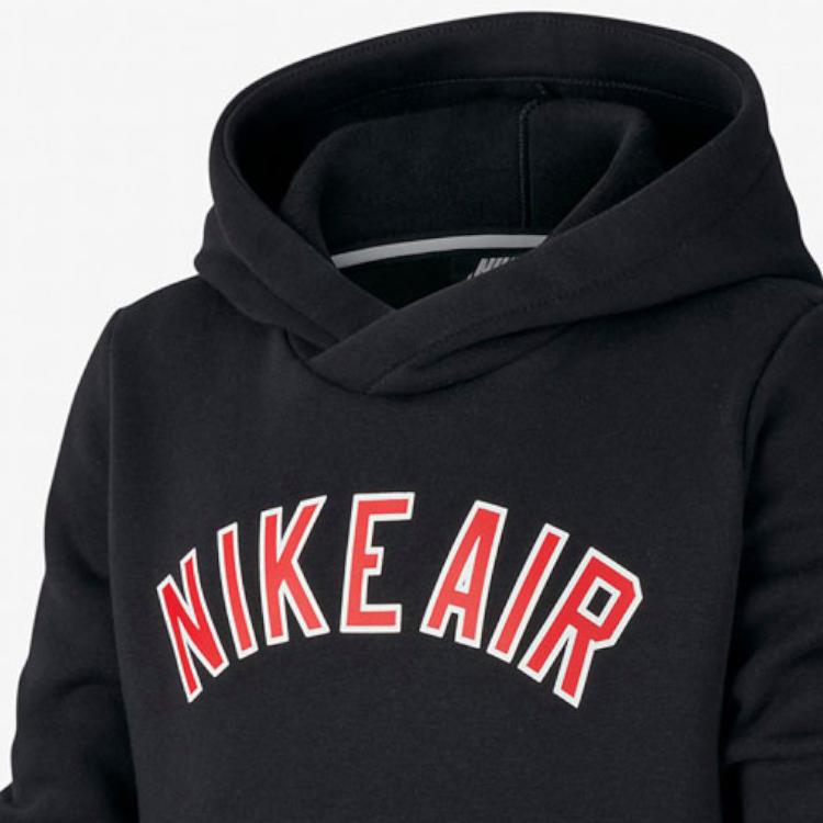 Nike Детская толстовка с капюшоном с логотипом и буквенным принтом, черная CN6116-010