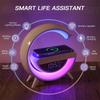15W Phone Wireless Fast Charger Bluetooth Speaker Bedroom Desktop Clock Alarm Clock FM Radio With Ambient Light
