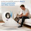 40 Pack Heavy-Duty Cat Litter Box Liners,For R4/3 and most Automatic Self-Cleaning Litter Boxes,Thick Leakproof Drawstring Cat Litter Bags (25.2" x