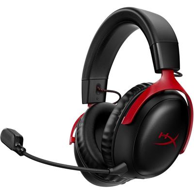 Беспроводная игровая гарнитура HyperX Cloud III с 53-мм динамиками и DTS Headphone:X Spatial Audio Черно-Красный для ПК PS5 PS4 Xbox Switch Мобильных устройств