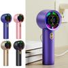 Handheld Electric Fan Portable Fan Hanging Neck Digital Display Turbine Folding High-speed Semiconductor Ice Fan, Quiet
