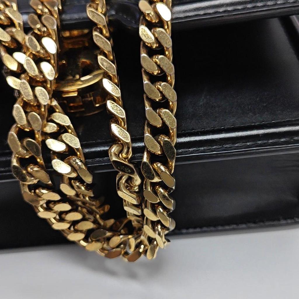 [Pre-Owned] Tb Exclusive Logo Lock Metal Chain Leather Mini Shoulder Crossbody Bag - Good #1OELK8W