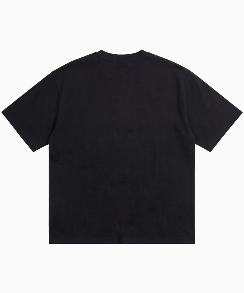 SAINTPAIN Sp Double Cross Heavyweight Henley Neck Short Sleeve Tee Black