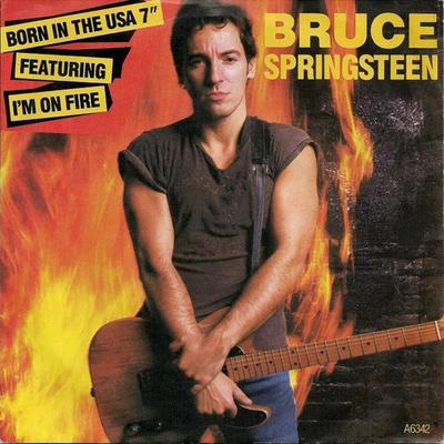 7-дюймовая пластинка BRUCE SPRINGSTEEN - I'm On Fire / Born In The U.S.A. A6342 CBS 1985 UK Рок Б/У