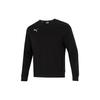 Solid Color Logo Crew Neck Sweatshirt Men Tops Black 656933-03