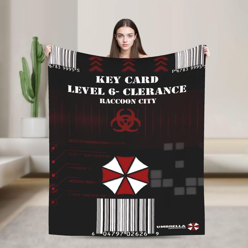 Resident Umbrella Corps Eviled Blanket Cover Fleece The Sinister Business Ultra-Soft Throw Blanket for Airplane Travel Bed Rug
