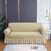 Чехол для дивана с юбкой, удобный чехол для дивана для гостиной, чехол для дивана, моющийся, высокоэластичный, прочный, из хлопчатобумажной ткани