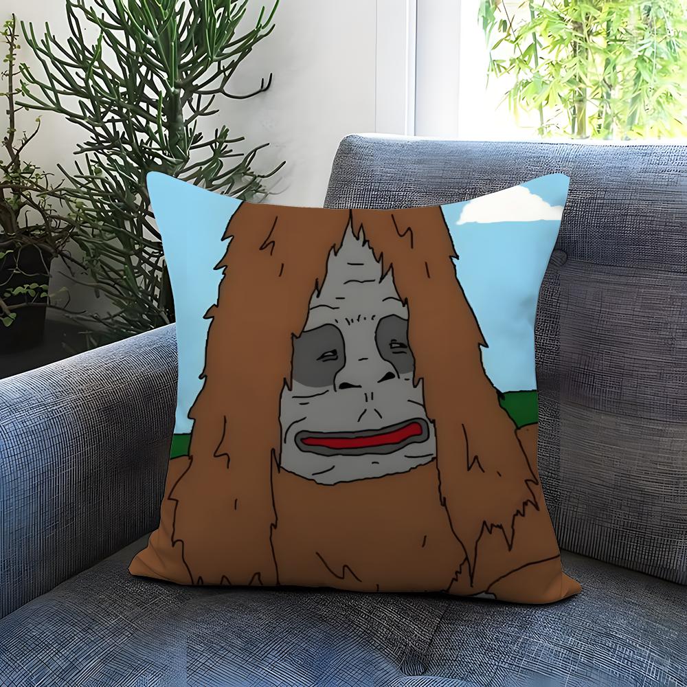 S-Sassy the SasquatchS Cushion Cover Comfortable Reversible Pillow Cover Ideal for Car Sofa Bedroom & Beyond