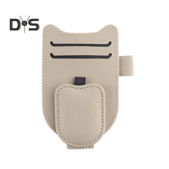 Универсальный зажим для козырька, многофункциональный автомобильный органайзер для солнцезащитных очков, магнитный держатель из искусственной кожи для большинства транспортных средств