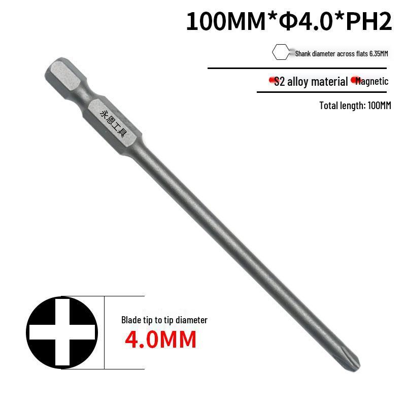 Закаленная сталь S2 Магнитное сверло-бита Phillips 1/4" для дрели