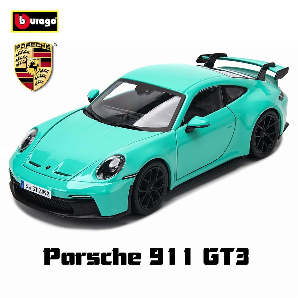 AABKO1 Bburago 1:24 Porsche 911 GT3 Taycan Turbo S 718 Boxster simulation alloy car model crafts decoration collection toy tools gift