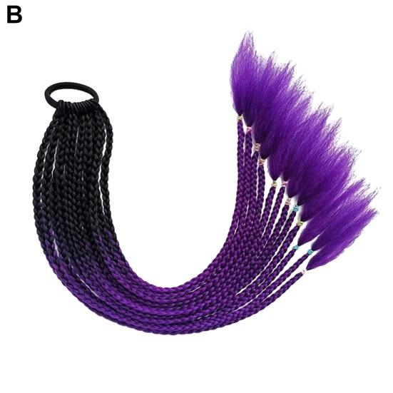 Женский парик с искусственным хвостом, синтетический цветной плетеный хвост, наращивание волос с эластичной резинкой, противоскользящее классное украшение для волос