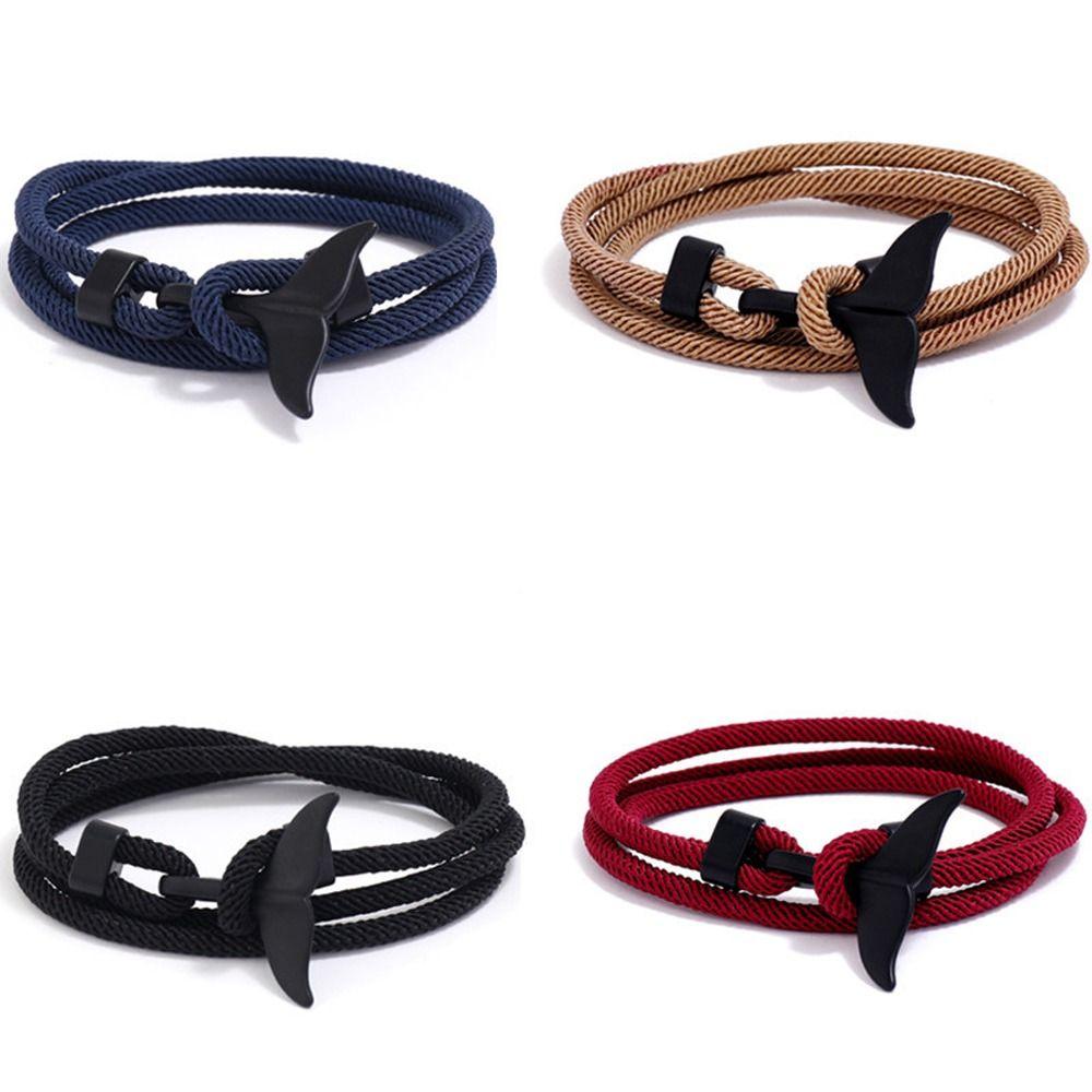 Gift Ocean Series Men Bracelet Braided Rope Bracelet Korean Style Hand Strap Fashion Jewelry
