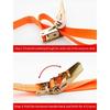 Heavy Duty Metal Buckle Tie-Down Cargo Straps for With Metal Buckle - Adjustable Secure Tie-Down for Safe Luggage Transport
