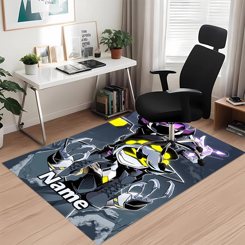 Custom Name Murder Drones Printed Carpet, for Office Chair Living Room Bedroom Kitchen Room Decor Gifts.