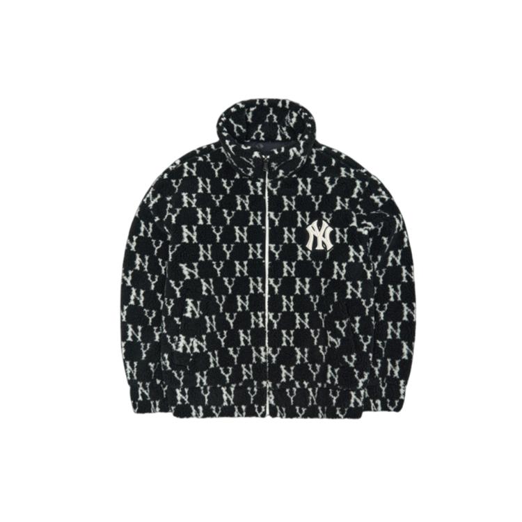 New MLB Velvet Jackets Unisex Black 3AFDM0126-50BKS