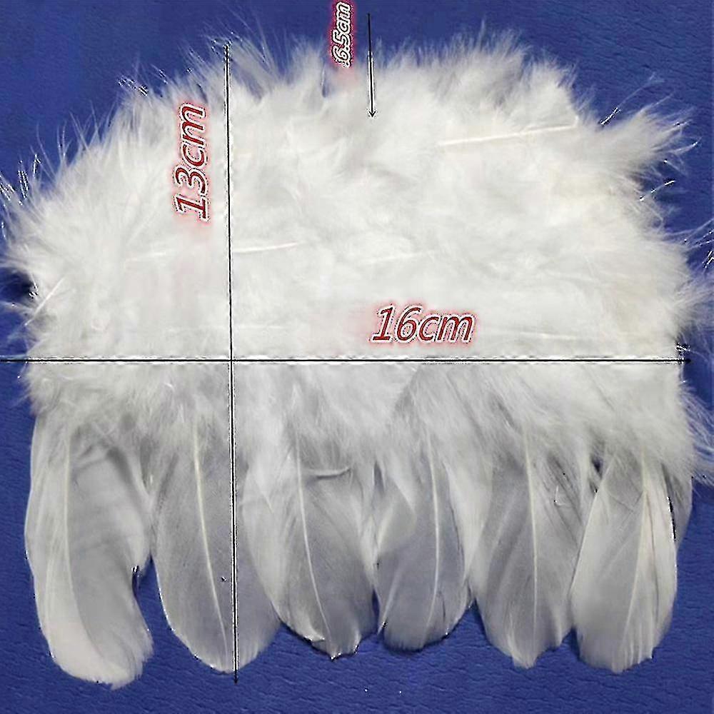 10 Pieces Mini White Feather Wings for Crafts and Decorations