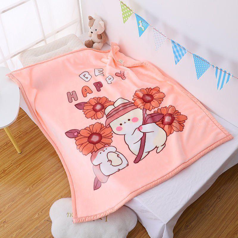 Soft Double-Layer Baby Blanket Toddler Nap Time Winter Warm Throw Kids Nursery Daycare Use