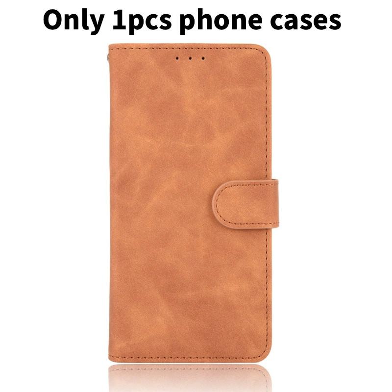 Цветной Кожаный Однотонный Чехол-книжка для Мобильного Телефона с Отделениями для Карт для Zte Blade A75 5g