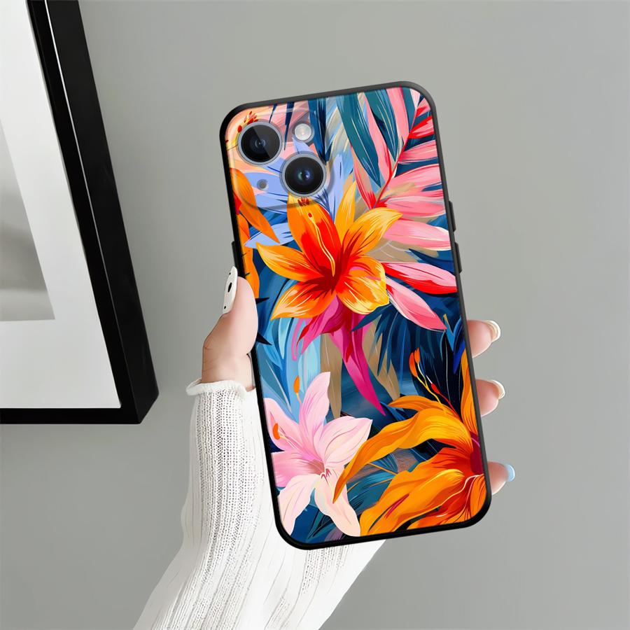 Чехол для телефона Funda для Apple iPhone 17 Pro Max 16 14 Air XR XS MAX 12 11 15 Pro 7 8 13 Мультяшный Подсолнух Трава