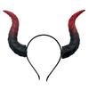 Gothic Devil Horn Headband Imitation Fake Bull Horns Hair Hoop Halloween Dress Up Hair Accessories for Halloween Cosplay Carnival