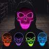 Halloween Skull LED Mask Masquerade Masks Neon Mask Light Glow In The Dark Horror Mask Glowing Masker Halloween Party Masque