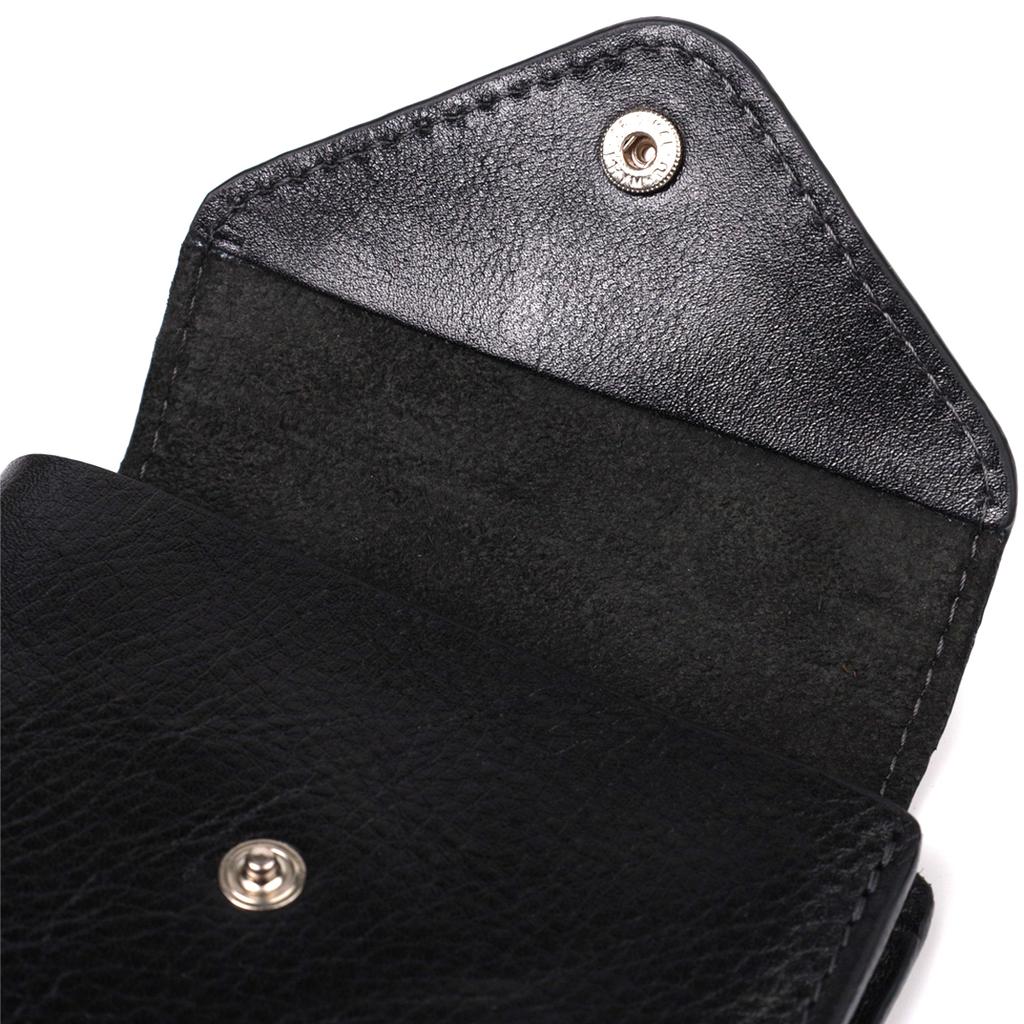 Unisex Wallet with Coin Holder Made of Glossy Genuine Leather GRANDE PELLE Wallet 16806 Black
