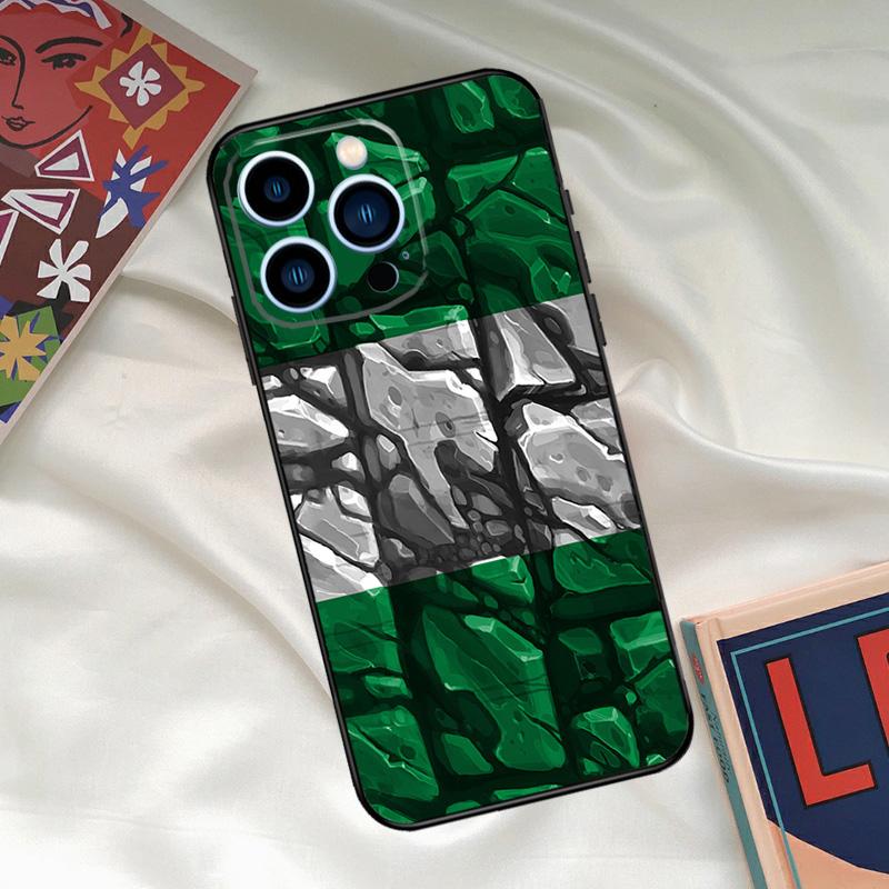 Nigerian flag Phone Case For iPhone 16 15 14 12 11 13 17 Pro Max 15 16 Plus 13 Mini 16e 17 Air Funda Cover