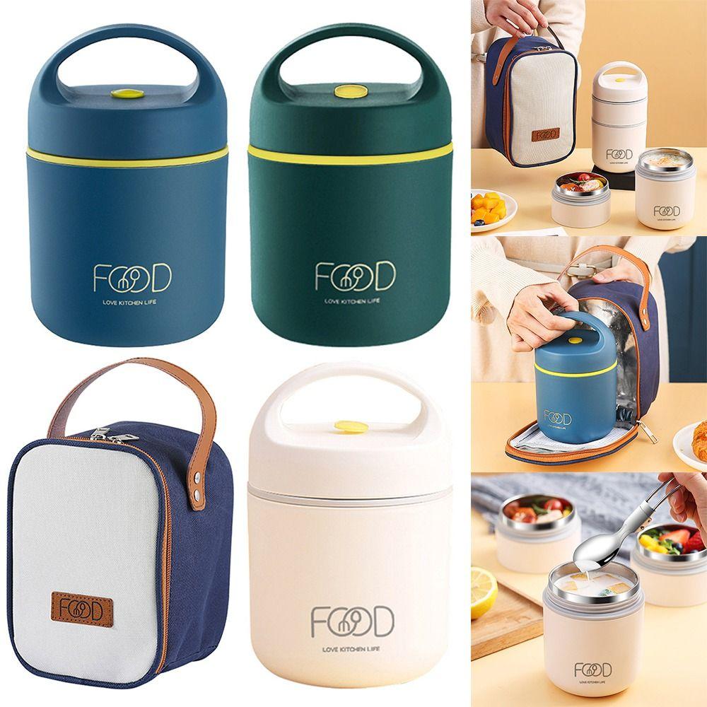 Вакуумная вакуумная чашка из нержавеющей стали, суповая чашка, термический ланч-бокс, контейнер для еды, изолированная сумка для обеда