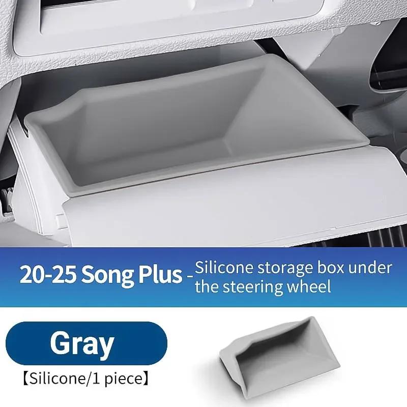 For Byd Song Plus Seal u Dmi Ev 2020-2025 Steering Wheel Front Storage Box Multifunctional Silicone Waterproof Protective Case