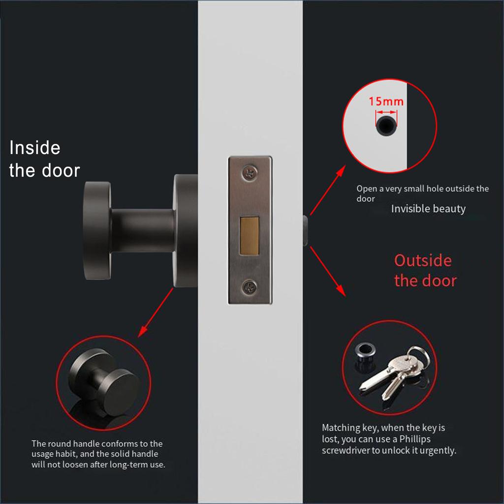 Flat Corner Invisible Door Lock Multi Color Rust Proof