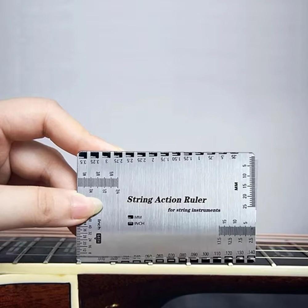 1PC String Ruler Stainless Steel Guitar Repair Tool Durable String Action Gauge Guitar Maintenance