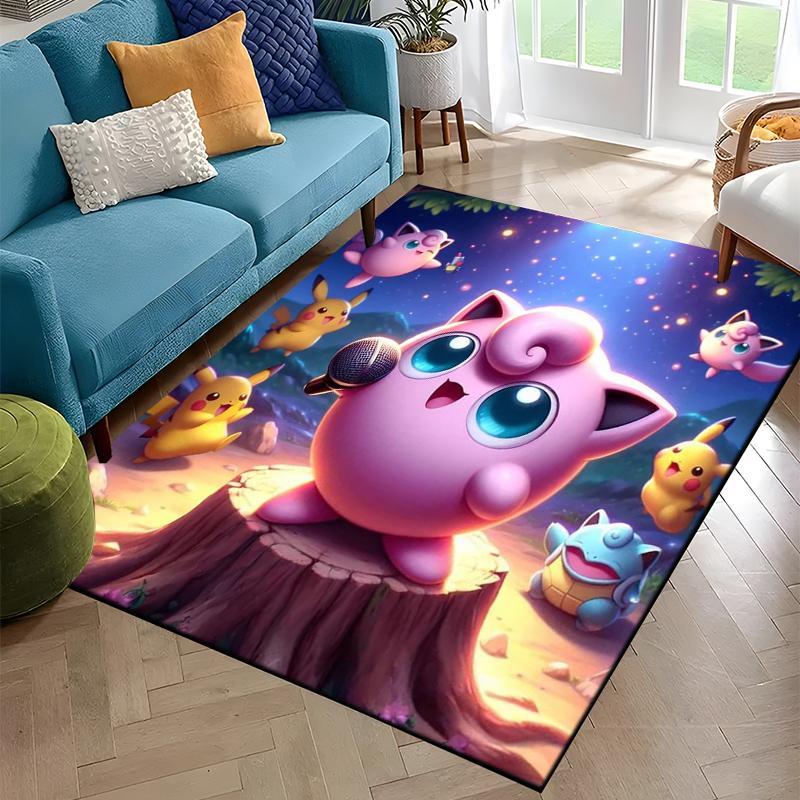 Charizard 3D Painting Japan Cartoon Pokem0n Carpet Rug for Bedroom Living Room Home Sofa Decoration,kids Large Decor Floor Mat