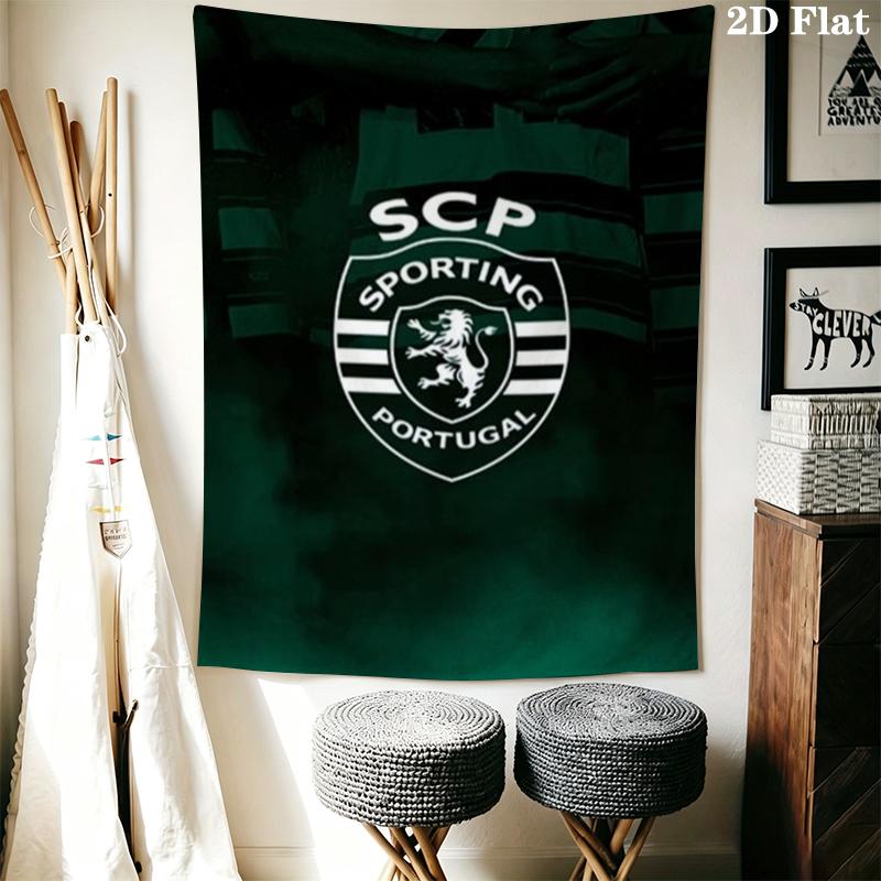 Sporting CP Wall Tapestry Aesthetic Wall Hanging Printed Fabric Blanket Decorative Tapestries for Bedroom Living Room Home Decor