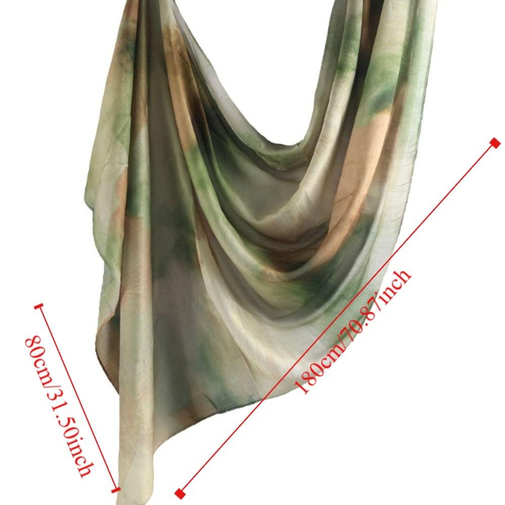 Luxury Watercolour Woven Hijab Scarf Breathable Light Weight Print Islam Scarf Cotton Modal Long Women Sunscreen Shawl Beach