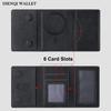 Trifold Magnetic Phone Wallet PU Leather Card Bag Card Holder Wallet for Apple IPhone 16 15 12 13 14 Pro Max Plus Mini