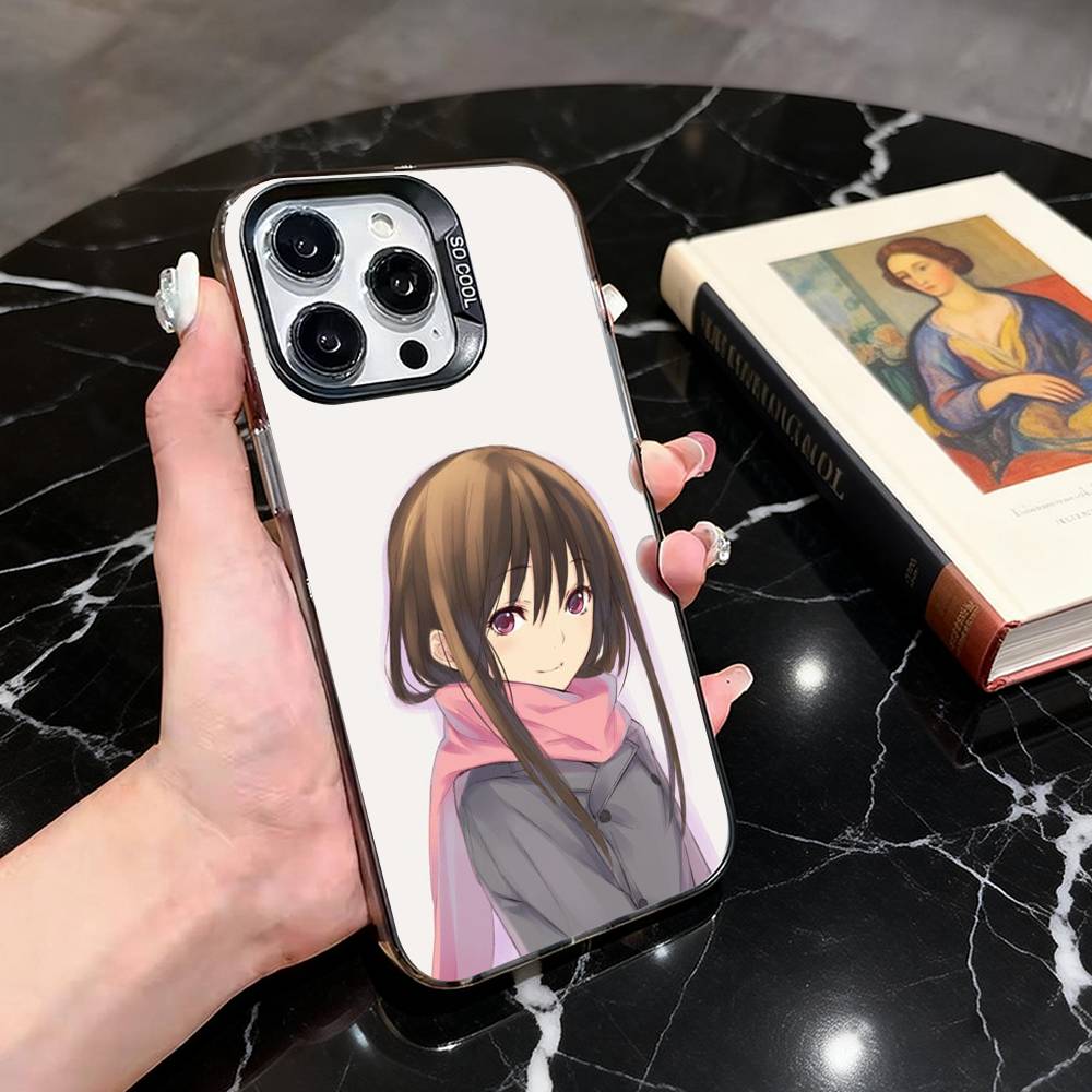 Noragami Hiyori Iki Phone Case For iPhone 17,16,15,14,13,12,11 Plus,Pro Max,XS,Colorful Silver Phone case Funda Cover