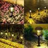 Potphieé Solar Lights, Outdoor Garden Lights, Waterproof, Set of 4, Stylish, Solar-Powered, Automatic OnOff, Recessed, Suitable for Lawns, Flower