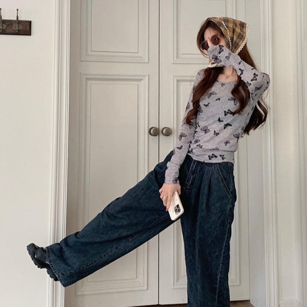 Y2k Long Sleeves T Shirts Ins Bottoming Shirts Women Fashion Sheer Tops  Girls