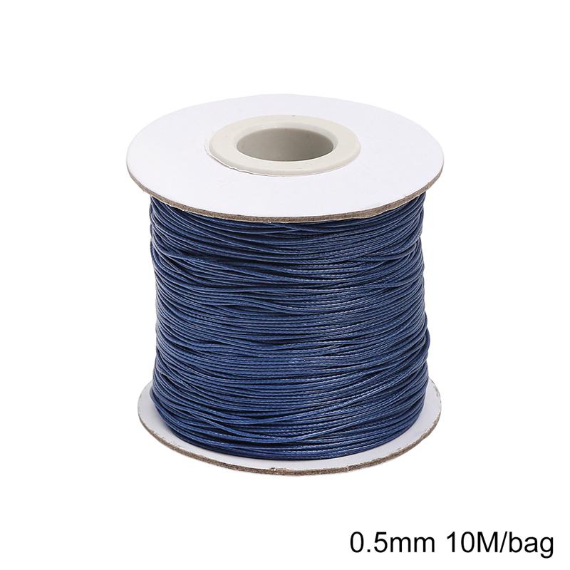 Многоцветный вощеный шнур для изготовления ожерелий и браслетов своими руками - 10 метров в пакете