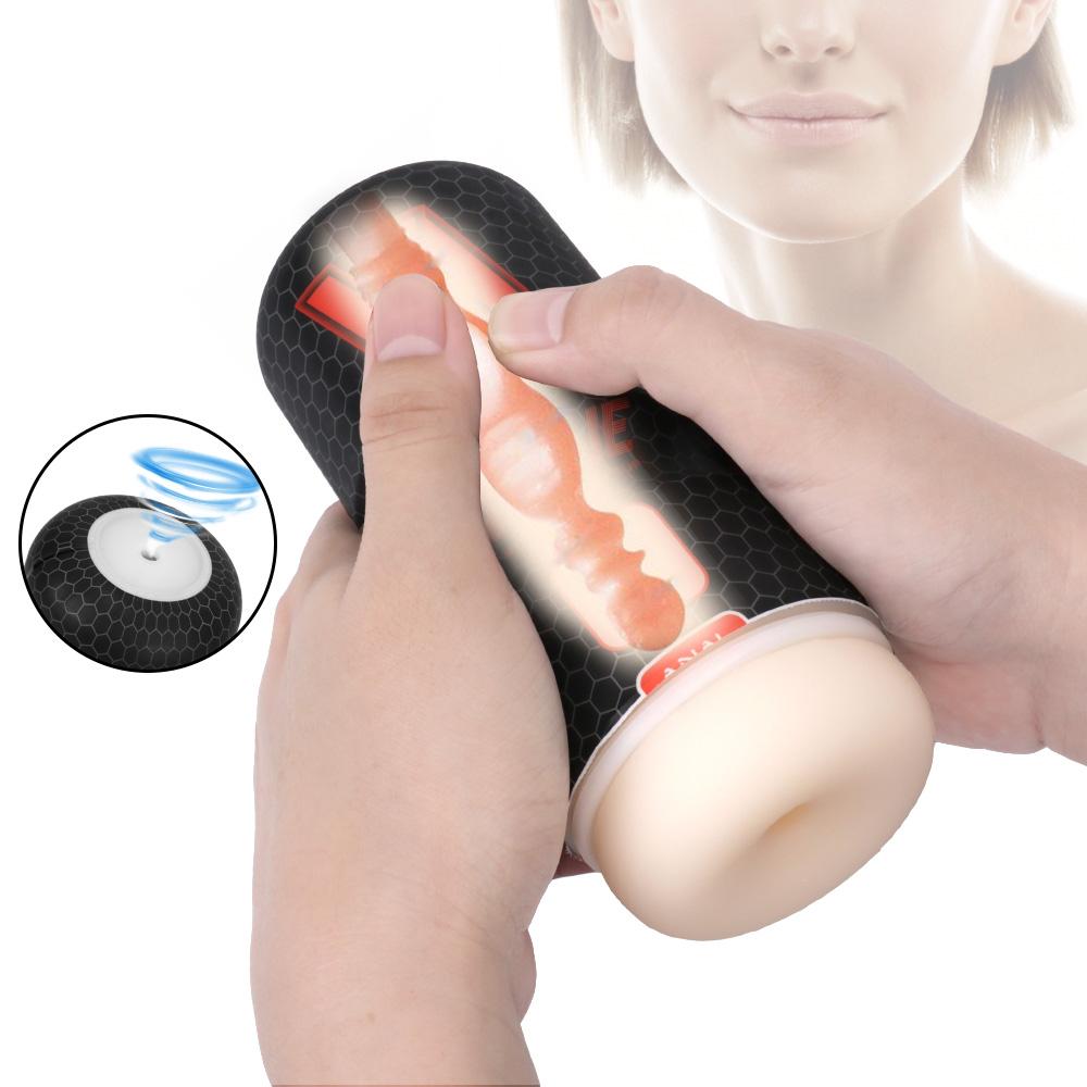 Oral Sex Penis Pump Realistic Vagina Anal Mouth Male Masturbation Cup Sex Toys For Men Silicone Soft Erotic Artificial Pussy