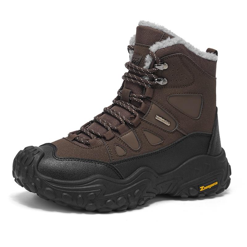 Men Warm Lined Outdoor Boots High Top Shoes Winter Walking and Commuting Casual Outdoor Travel Seasonal Everyday Footwear Sizes 39-48