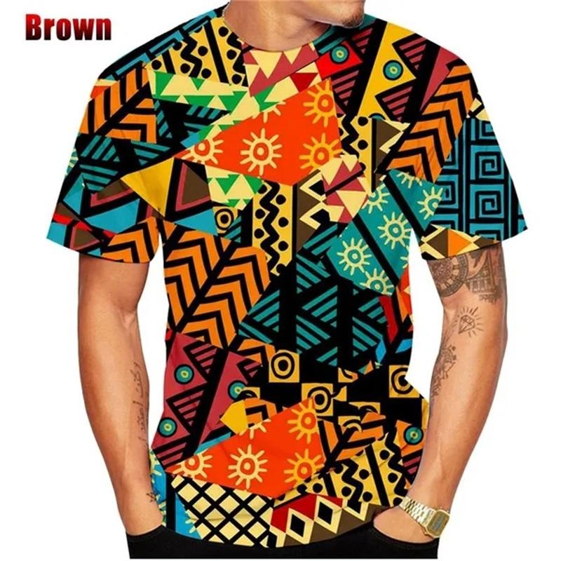 Summer Hot Sale 3D Print Africa Dashiki T Shirt For Men Plus Size Short-sleeved Round Neck Men's Tee Tops Streetwear Ropa Hombre