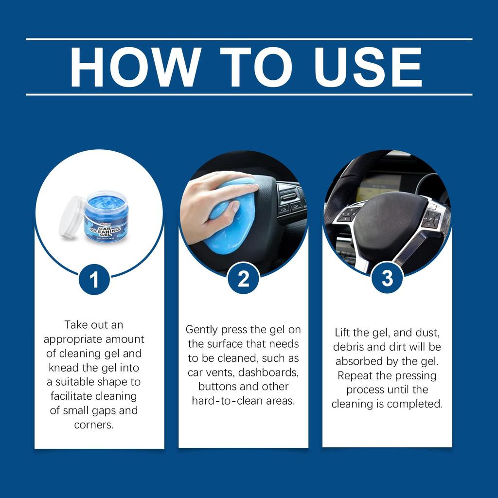 RAYHONG Гель для чистки автомобиля, многофункциональный мягкий гель для чистки зазоров салона автомобиля и воздуховодов, 140 г