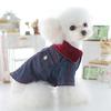 Pet Velvet Collar Coat Small Medium Sized Dog Clothing Casual Cowboy Set Four Leg Cotton Clothes Two Leg Winter Clothes