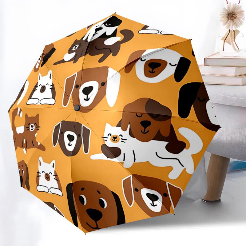 1pc PETS Open/Close Folding Umbrella, All- Portable Umbrella for & Men, Stylish Accessory (Holiday Gift) 8-Rib yy251213111