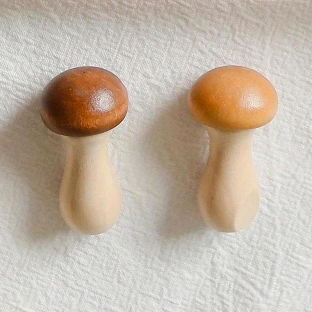 2Pcs Wooden Mushroom Shape Chopstick Holder Kitchen Dining Table Decoration Chopstick Rest Spoon Fork Knife Holder