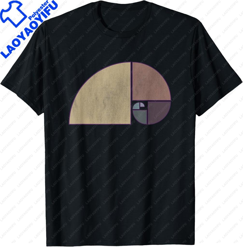 Fibonacci Golden Ratio Circle T Shirt Streetwear Gifts for Men Personalized T-shirt Summer Tops